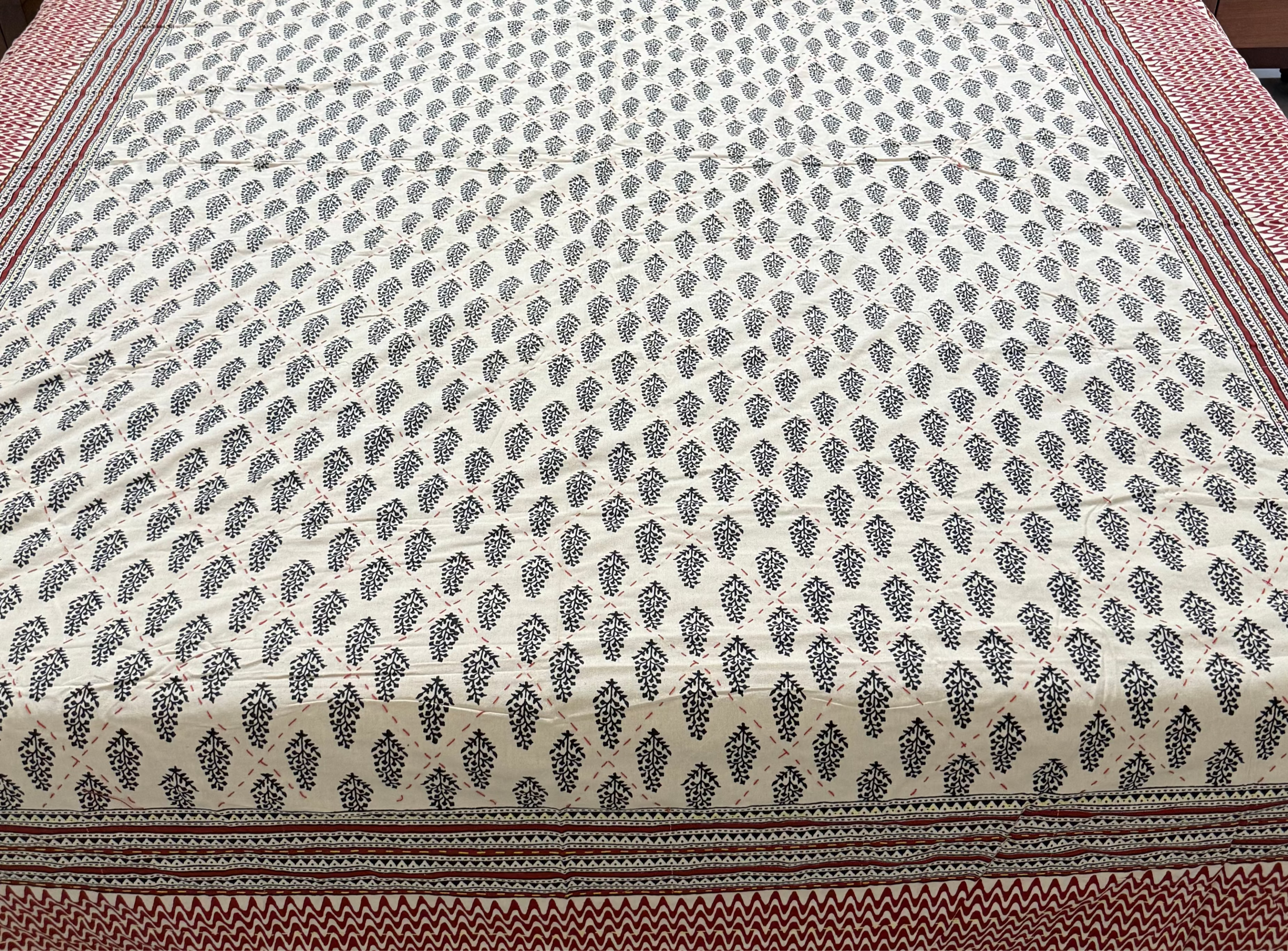 Tranquility forever | Handstitched Kantha Bedcover|Aavya Homes - Aavya Homes