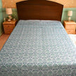 Blue Mirage Dohar – Double bed,Soft Cotton, Handcrafted, Lightweight Quilt🌿🌸 (3 - Layer All season Quilt) - Aavya Homes