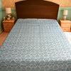 Blue Mirage Dohar – Double bed,Soft Cotton, Handcrafted, Lightweight Quilt🌿🌸 (3 - Layer All season Quilt) - Aavya Homes