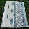 Blue Mirage – Hand Block Printed Soft Cotton Bath Towel (Quick Dry, 100% Cotton) - Aavya Homes