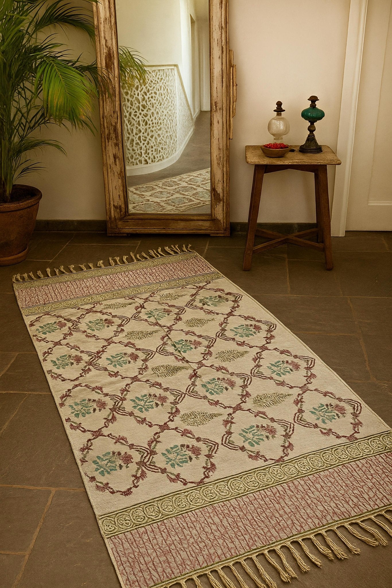 Boho Bliss Rustic rug| Aavya Homes - Aavya Homes