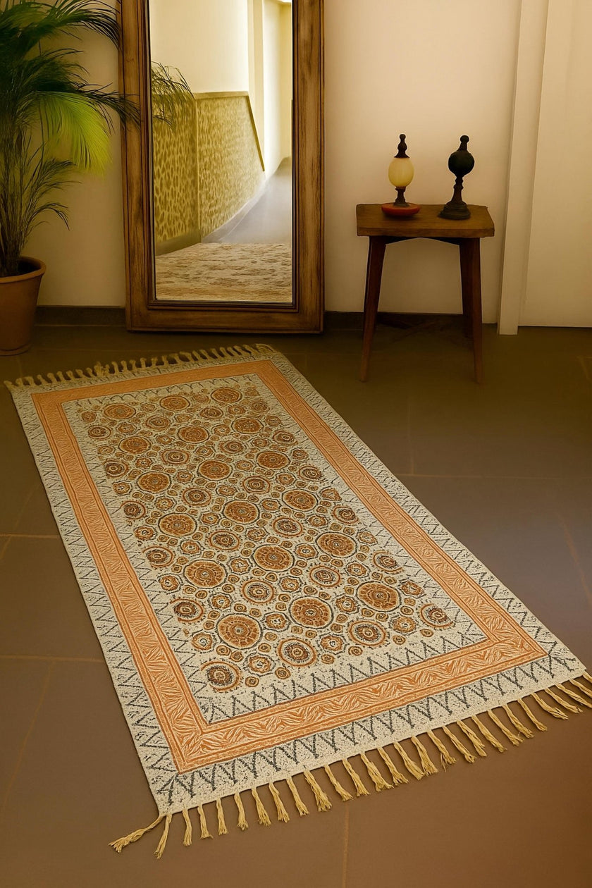 Earthy Hug Rustic Rug| Aavya Homes - Aavya Homes