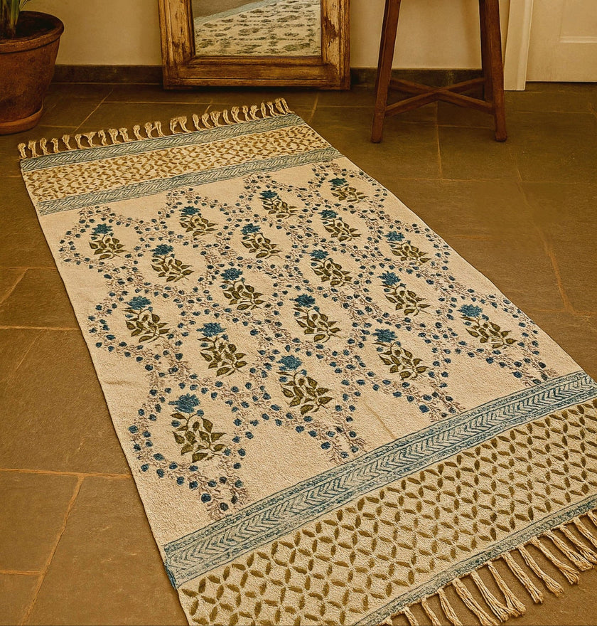 Earthy tunes Rustic rug | Aavya Homes - Aavya Homes