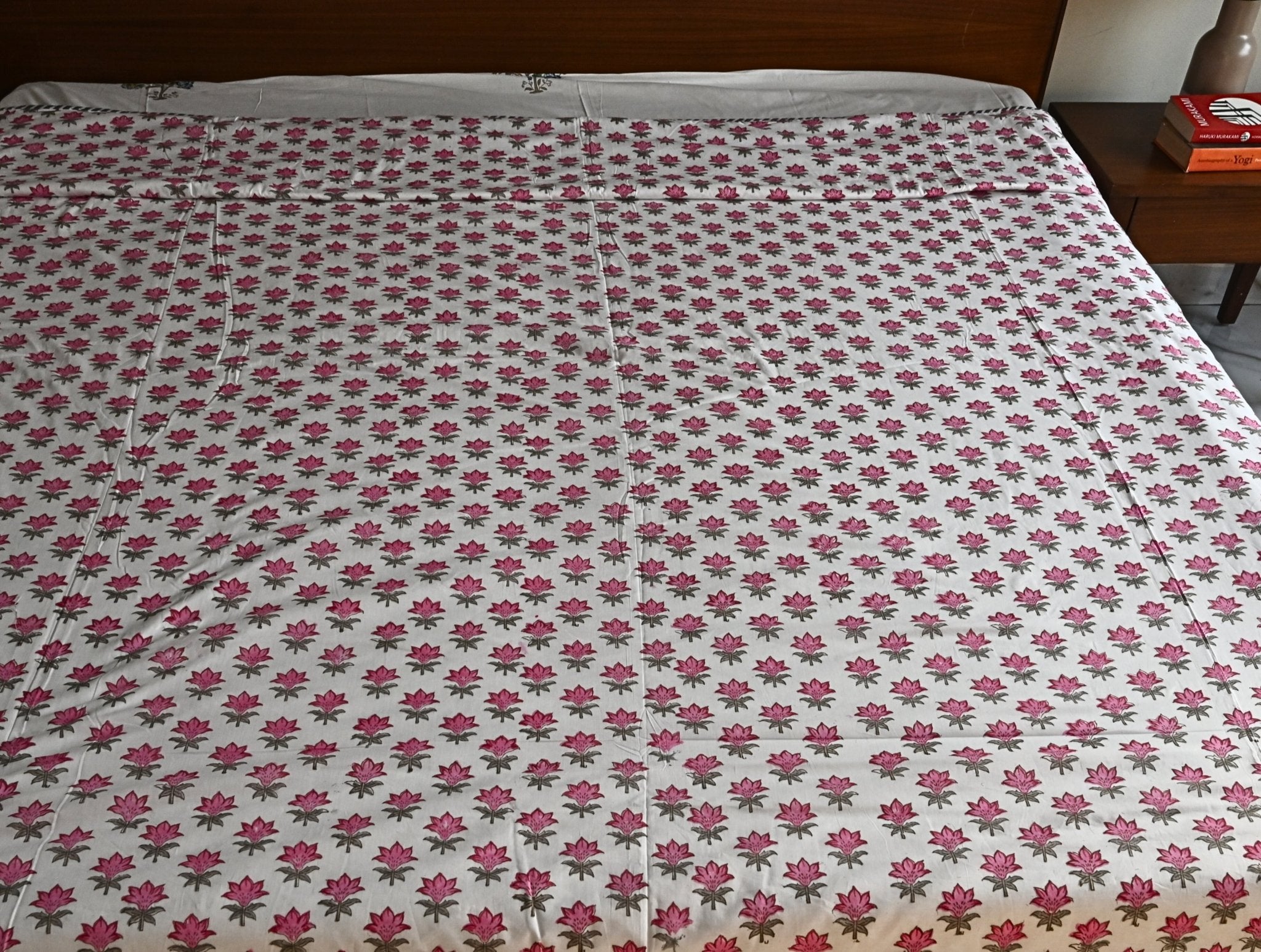 Floral Serenity Cotton Dohar – Soft Cotton, Handcrafted, Lightweight Quilt🌿🌸 (3-Layer All season Quilt) - Aavya Homes