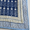 Indigo bloom Cotton Bedcover | Lightweight all weather Handcrafted Throw – Aavya Homes - Aavya Homes