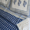 Indigo bloom Cotton Bedcover | Lightweight all weather Handcrafted Throw – Aavya Homes - Aavya Homes