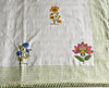 Meadow Bliss Green Dohar – Soft Cotton, Handcrafted, Lightweight Quilt🌿🌸 (3 - Layer All season Quilt) - Aavya Homes