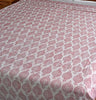 Sindoori Saanjha Kantha bedcover/ Pink Begonia Kantha Quilt | Handmade Cotton Overlay – Aavya Homes - Aavya Homes