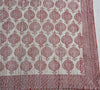Sindoori Saanjha Kantha bedcover/ Pink Begonia Kantha Quilt | Handmade Cotton Overlay – Aavya Homes - Aavya Homes